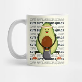 Cute kawaii avocado doing squats Mug